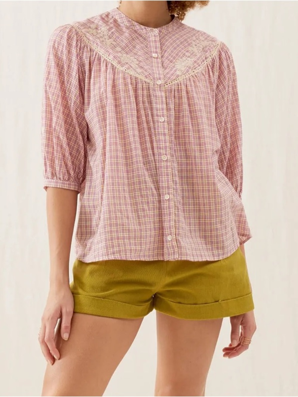 Louise Misha Livie blouse Fuchsia Tartan Joy 36
